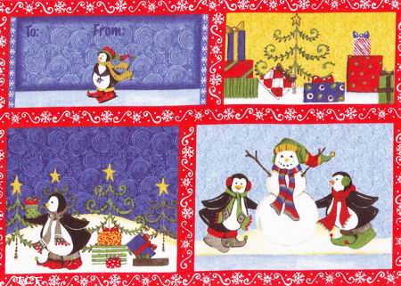 Pom Pom Penguin Holiday - Gift Tags